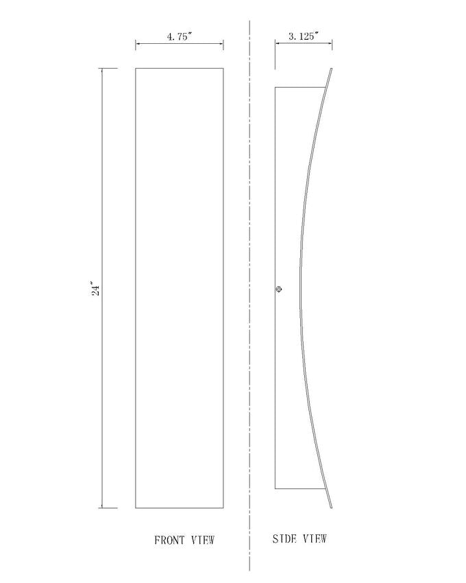 Z-Lite Landrum 5" W x 24" H 2-Light LED Black Aluminum Outdoor Wall Sconce With Sand Blast Glass Shade