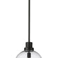 Z-Lite Laurent 12" 1-Light Black Aluminum Outdoor Pendant Light With Clear Seedy Glass Shade