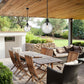 Z-Lite Laurent 12" 1-Light Black Aluminum Outdoor Pendant Light With Clear Seedy Glass Shade