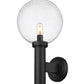 Z-Lite Laurent 12" 1-Light Black Aluminum Outdoor Wall Sconce With Clear Seedy Glass Shade
