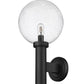 Z-Lite Laurent 12" 1-Light Black Aluminum Outdoor Wall Sconce With Clear Seedy Glass Shade