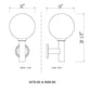 Z-Lite Laurent 12" 1-Light Black Aluminum Outdoor Wall Sconce With Clear Seedy Glass Shade