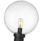 Z-Lite Laurent 12" W x 16" H 1-Light Black Outdoor Post Mount Fixture With Clear Seedy Glass Shade