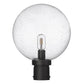 Z-Lite Laurent 12" W x 16" H 1-Light Black Outdoor Post Mount Fixture With Clear Seedy Glass Shade