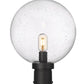 Z-Lite Laurent 12" W x 16" H 1-Light Black Outdoor Post Mount Fixture With Clear Seedy Glass Shade