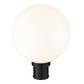 Z-Lite Laurent 12" W x 16" H 1-Light Black Outdoor Post Mount Fixture With Opal Glass Shade