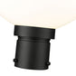 Z-Lite Laurent 12" W x 16" H 1-Light Black Outdoor Post Mount Fixture With Opal Glass Shade