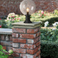 Z-Lite Laurent 12" W x 18" H 1-Light Black Outdoor Pier Mounted Fixture and Round Pier Mount Hardware With Clear Seedy Glass Shade