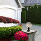 Z-Lite Laurent 12" W x 18" H 1-Light Black Outdoor Pier Mounted Fixture and Round Pier Mount Hardware With Clear Seedy Glass Shade
