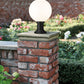 Z-Lite Laurent 12" W x 18" H 1-Light Black Outdoor Pier Mounted Fixture and Round Pier Mount Hardware With Opal Glass Shade
