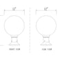 Z-Lite Laurent 12" W x 18" H 1-Light Black Outdoor Pier Mounted Fixture and Round Pier Mount Hardware With Opal Glass Shade