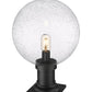 Z-Lite Laurent 12" W x 18" H 1-Light Black Outdoor Pier Mounted Fixture and Square Pier Mount Hardware With Clear Seedy Glass Shade