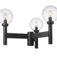 Z-Lite Laurent 30" W x 18" H 3-Light Black Outdoor Post Mount Fixture With Clear Seedy Glass Shade