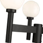 Z-Lite Laurent 30" W x 18" H 3-Light Black Outdoor Post Mount Fixture With Opal Glass Shade