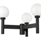 Z-Lite Laurent 30" W x 18" H 3-Light Black Outdoor Post Mount Fixture With Opal Glass Shade