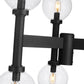 Z-Lite Laurent 30" W x 27" H 6-Light Black Outdoor Post Mount Fixture With Clear Seedy Glass Shade