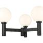 Z-Lite Laurent 39" W x 23" H 3-Light Black Outdoor Post Mount Fixture With Opal Glass Shade
