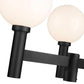 Z-Lite Laurent 39" W x 23" H 3-Light Black Outdoor Post Mount Fixture With Opal Glass Shade