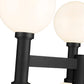 Z-Lite Laurent 39" W x 35" H 6-Light Black Outdoor Post Mount Fixture With Opal Glass Shade