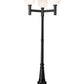 Z-Lite Laurent 597BP3-564P-BK 3-Light Black Aluminum White Opal Glass Shade Outdoor Post Mounted Fixture