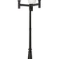 Z-Lite Laurent 597BP3-564P-BK 3-Light Black Aluminum White Opal Glass Shade Outdoor Post Mounted Fixture