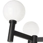 Z-Lite Laurent 597BP3-564P-BK 3-Light Black Aluminum White Opal Glass Shade Outdoor Post Mounted Fixture