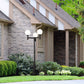 Z-Lite Laurent 597BP3-564P-BK 3-Light Black Aluminum White Opal Glass Shade Outdoor Post Mounted Fixture