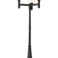 Z-Lite Laurent 597BP3-564P-BK 3-Light Black Aluminum White Opal Glass Shade Outdoor Post Mounted Fixture
