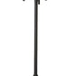 Z-Lite Laurent 597MP3-519P-BK 3-Light Black Aluminum White Opal Glass Shade Outdoor Post Mounted Fixture