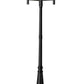 Z-Lite Laurent 597MP3-564P-BK 3-Light Black Aluminum White Opal Glass Shade Outdoor Post Mounted Fixture
