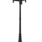 Z-Lite Laurent 597MP3-564P-BK 3-Light Black Aluminum White Opal Glass Shade Outdoor Post Mounted Fixture