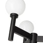Z-Lite Laurent 597MP3-564P-BK 3-Light Black Aluminum White Opal Glass Shade Outdoor Post Mounted Fixture