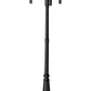 Z-Lite Laurent 597MP3-564P-BK 3-Light Black Aluminum White Opal Glass Shade Outdoor Post Mounted Fixture