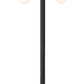 Z-Lite Laurent 597MP6-5010P-BK 6-Light Black Aluminum White Opal Glass Shade Outdoor Post Mounted Fixture