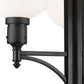 Z-Lite Laurent 597PHB-4-5010P-BK 4-Light Black Aluminum White Opal Glass Shade Outdoor Post Mounted Fixture