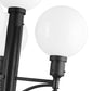 Z-Lite Laurent 597PHB-4-518P-BK 4-Light Black Aluminum Frame White Opal Glass Shade Outdoor Post Mounted Fixture