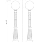 Z-Lite Laurent 597PHB-519P-BK 1-Light Black Aluminum White Opal Glass Shade Outdoor Post Mounted Fixture