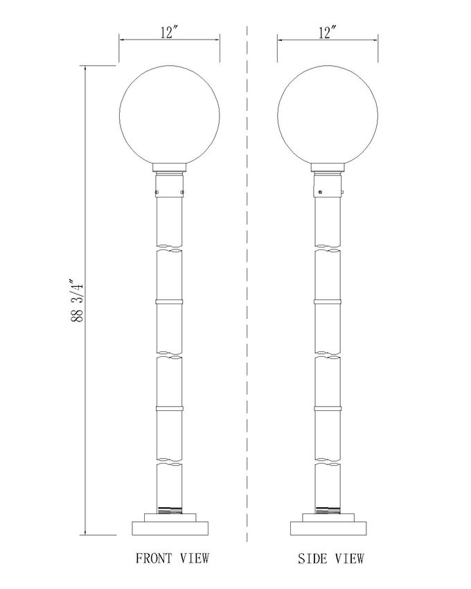 Z-Lite Laurent 597PHB-567P-BK 1-Light Black Aluminum White Opal Glass Shade Outdoor Post Mounted Fixture