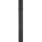 Z-Lite Laurent 597PHM-567P-BK 1-Light Black Aluminum Frame White Opal Glass Shade Outdoor Post Mounted Fixture