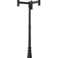 Z-Lite Laurent 599BP3-564P-BK 3-Light Black Aluminum Clear Seedy Glass Shade Outdoor Post Mounted Fixture