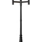 Z-Lite Laurent 599BP3-564P-BK 3-Light Black Aluminum Clear Seedy Glass Shade Outdoor Post Mounted Fixture
