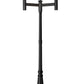Z-Lite Laurent 599BP3-564P-BK 3-Light Black Aluminum Clear Seedy Glass Shade Outdoor Post Mounted Fixture