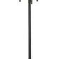 Z-Lite Laurent 599MP3-519P-BK 3-Light Black Aluminum Clear Seedy Glass Shade Outdoor Post Mounted Fixture