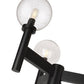 Z-Lite Laurent 599MP3-519P-BK 3-Light Black Aluminum Clear Seedy Glass Shade Outdoor Post Mounted Fixture