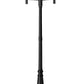 Z-Lite Laurent 599MP3-564P-BK 3-Light Black Aluminum Clear Seedy Glass Shade Outdoor Post Mounted Fixture