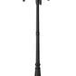 Z-Lite Laurent 599MP3-564P-BK 3-Light Black Aluminum Clear Seedy Glass Shade Outdoor Post Mounted Fixture