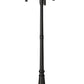 Z-Lite Laurent 599MP3-564P-BK 3-Light Black Aluminum Clear Seedy Glass Shade Outdoor Post Mounted Fixture