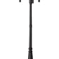 Z-Lite Laurent 599MP3-564P-BK 3-Light Black Aluminum Clear Seedy Glass Shade Outdoor Post Mounted Fixture