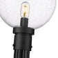 Z-Lite Laurent 599PHB-519P-BK 1-Light Black Aluminum Clear Seedy Glass Shade Outdoor Post Mounted Fixture
