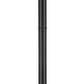 Z-Lite Laurent 599PHB-567P-BK 1-Light Black Aluminum Clear Seedy Glass Shade Outdoor Post Mounted Fixture